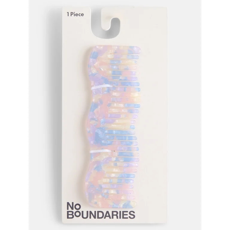 No Boundaries Acrylic Hair Comb, Blue Multi, Women's | Walmart (US)