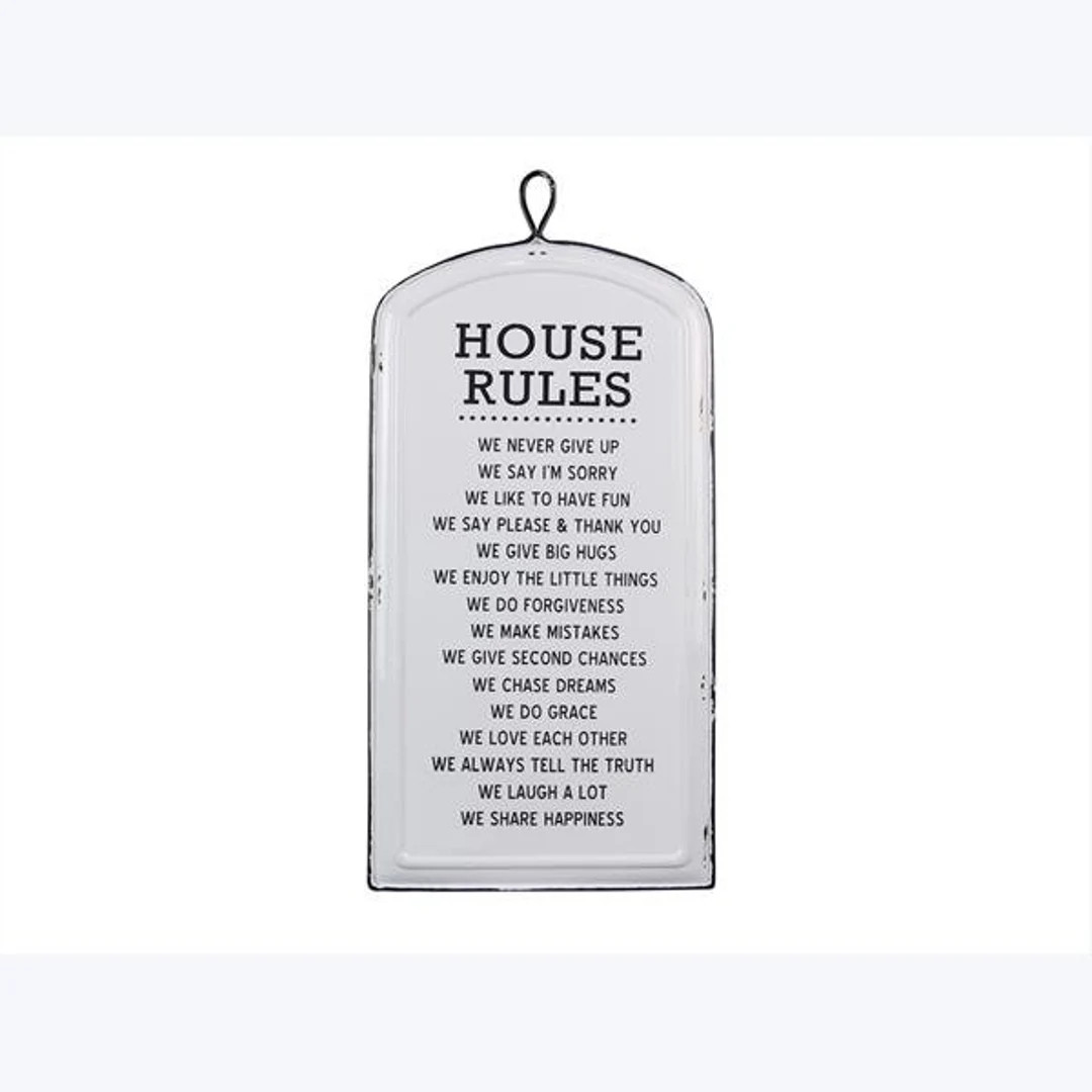 Enamel House Rule Wall Sign | Etsy (US)