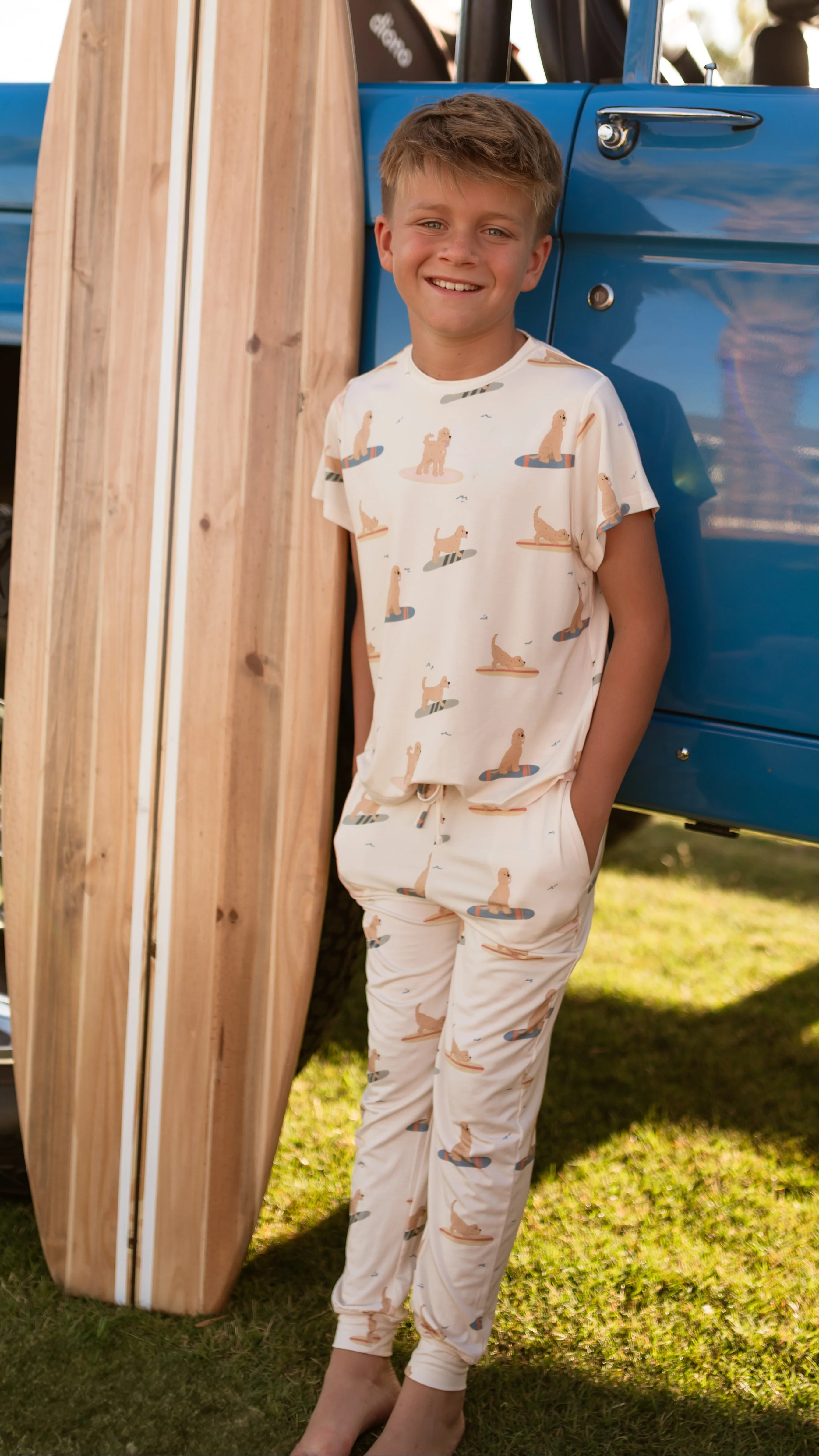 Youth Jogger Set In Surfer Dood | Silks Design