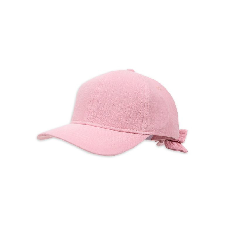 Wonder Nation Toddler Girls Baseball Style Pink Hat with Bow on the Closure | Walmart (US)