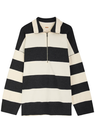 Coastal stripe-intarsia knitted jumper | Harvey Nichols