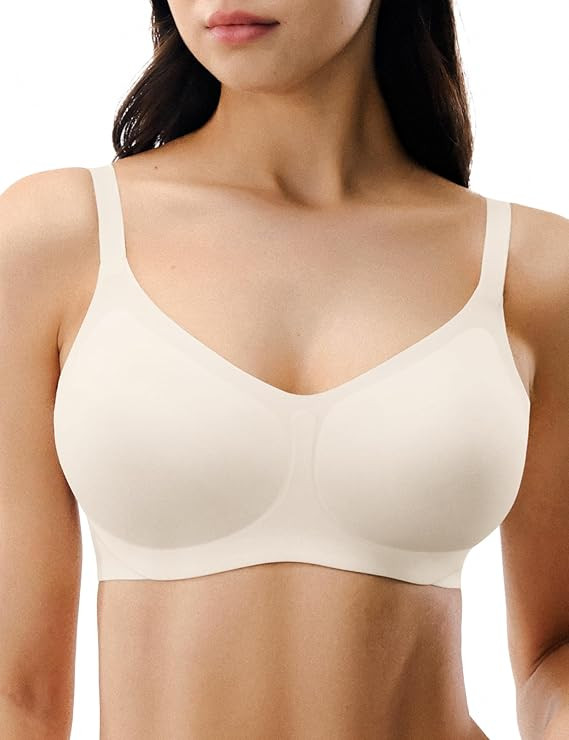 Women's Wireless Push Up Bra Seamless Comfortable Bras No Underwire Full Coverage Everyday Bralet... | Amazon (US)