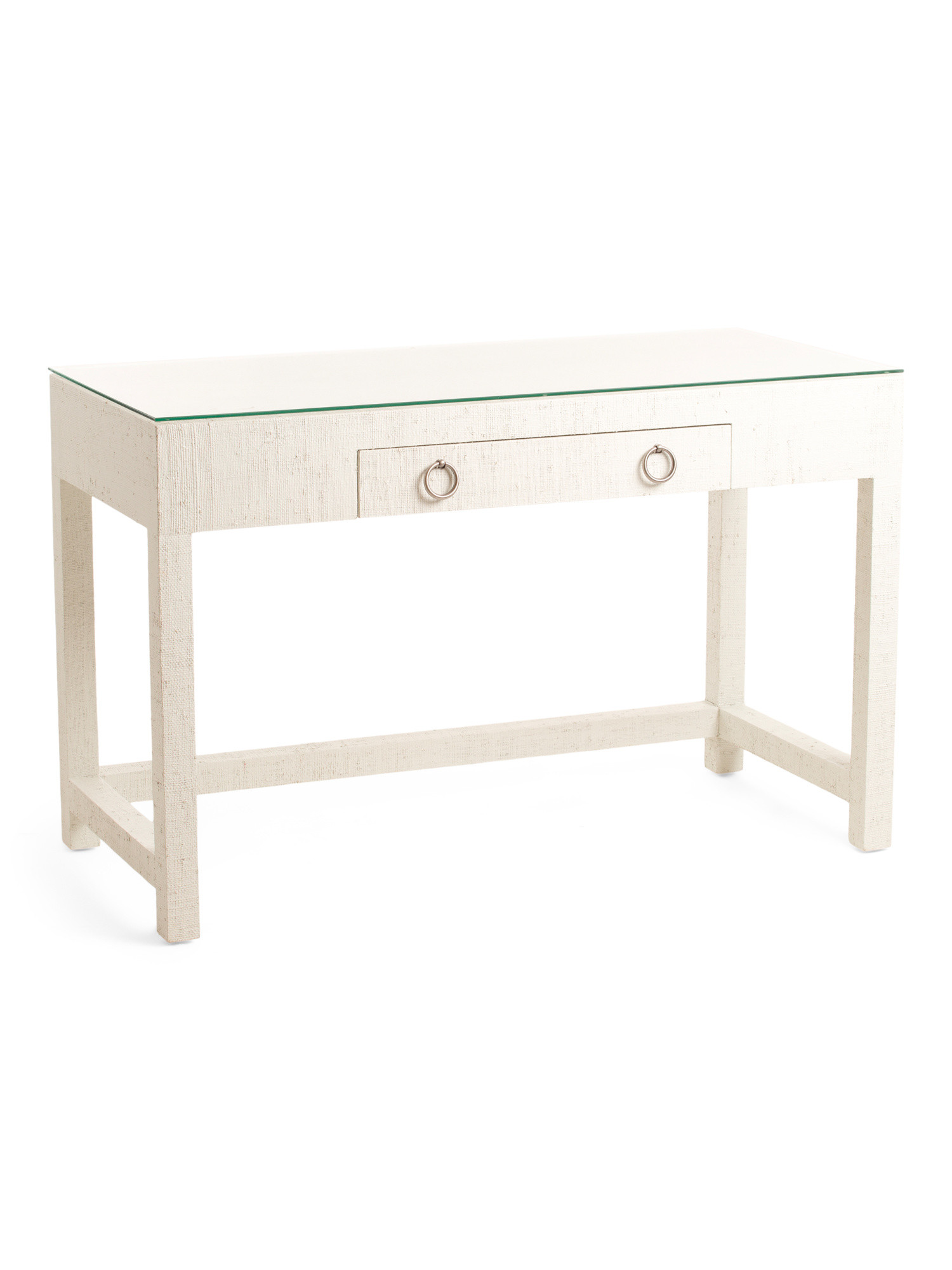 48in Woven Raffia Desk With Glass Table Top | Home | Marshalls | Marshalls