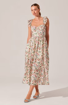 Wedelia Floral Bustier Midi Dress | ASTR The Label (US)
