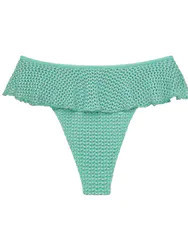 Montce Turquoise Crochet Tamarindo Ruffle Bikini Bottom | Verishop