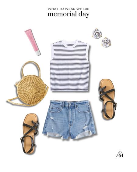 Memorial day outfit idea. I love this Abercrombie tank and cut off jean shorts. 

#LTKSeasonal #LTKStyleTip #LTKBeauty