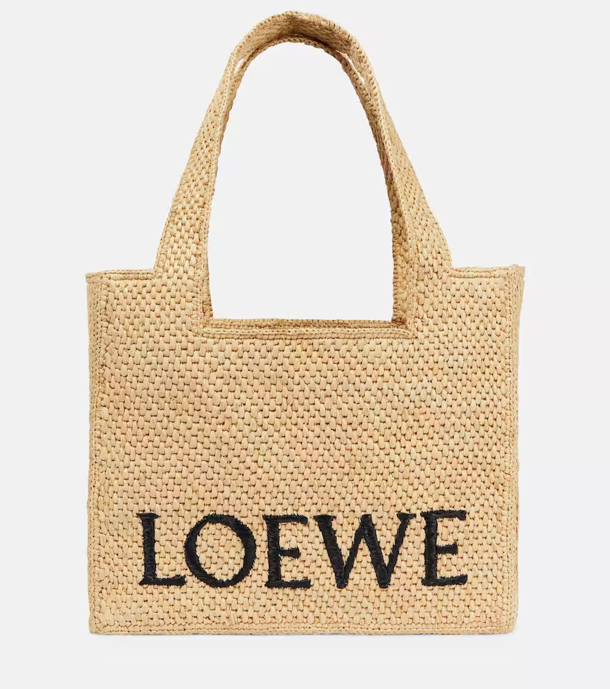 Loewe Paula's Ibiza Medium logo raffia tote bag | Mytheresa (UK)