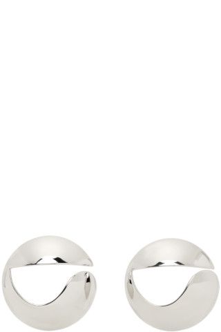 Silver Logo Earrings | SSENSE