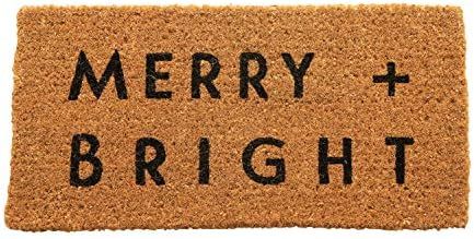 32" L x 16" W Natural Coir Doormat Merry + Bright | Amazon (US)