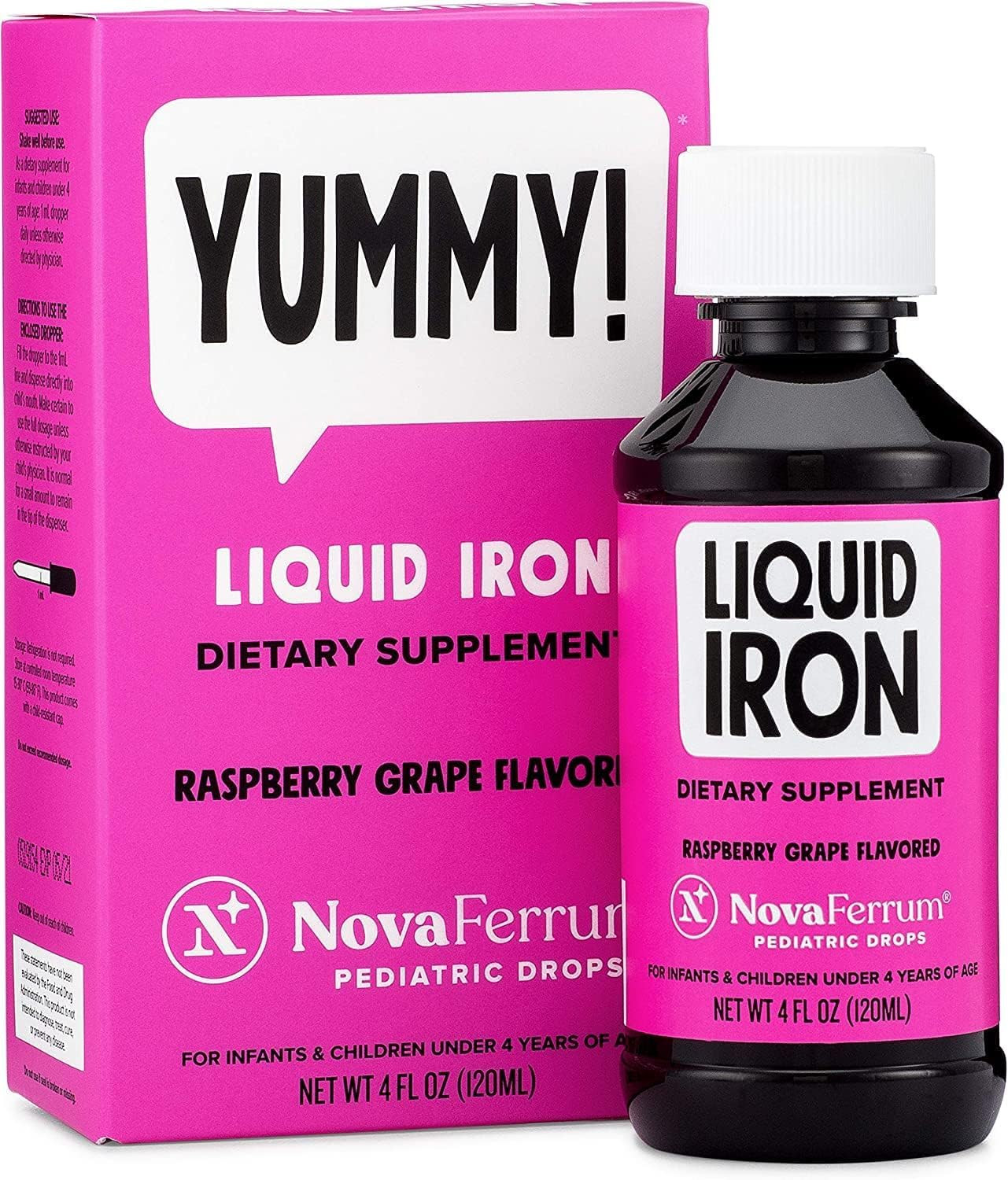 NovaFerrum Yummy | Pediatric Drops Liquid Iron Supplement for Infants and Toddlers | Liquid Iron ... | Amazon (US)