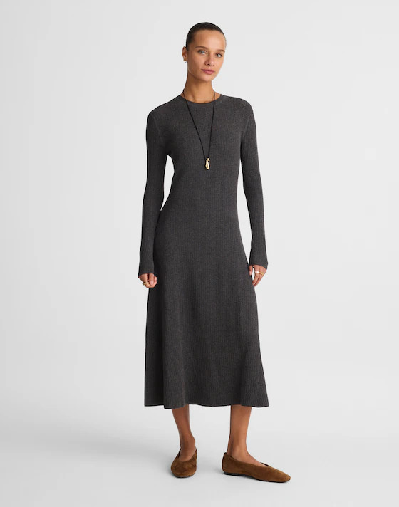 The Signature Knit Crewneck Midi Dress | Madewell