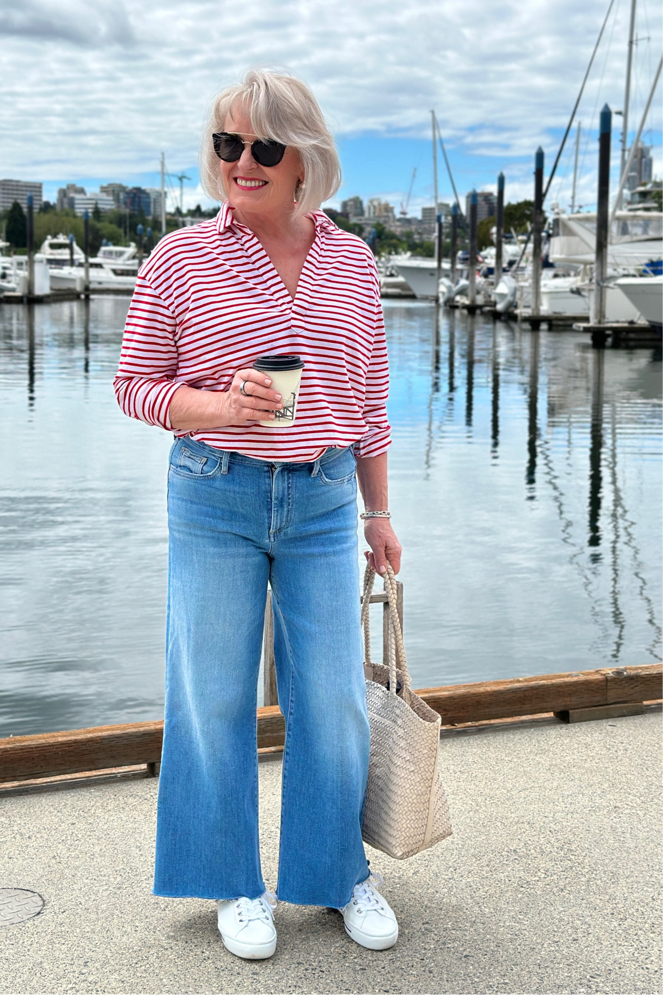 My favorite jeans this summer are incredibly soft and have the perfect amount of stretch. Paired with this striped cotton popover Henley with a relaxed fit.
Made in California by @Frankandeileen 
#FrankandEileenPartner #WearLoveRepeat sustainable 

#LTKStyleTip #LTKOver40 #LTKSeasonal