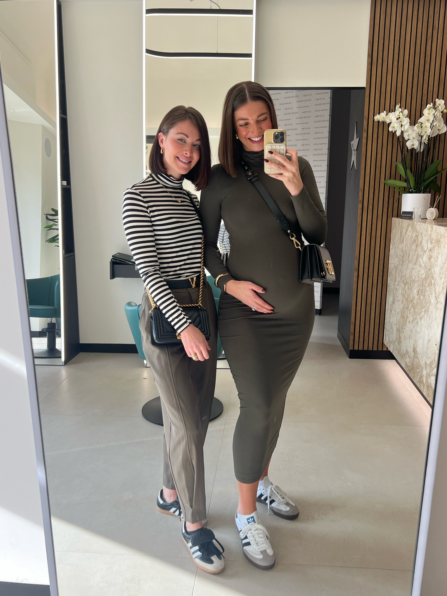 Birthday blowouts! Loved this Aritzia dress. It’s not maternity but it’s from their contour line which works well for the bump - sized up to a medium, but a large also would’ve worked, it’s a snug fit. Would also make a great holiday photo dress! 

#LTKBump #LTKHoliday #LTKStyleTip