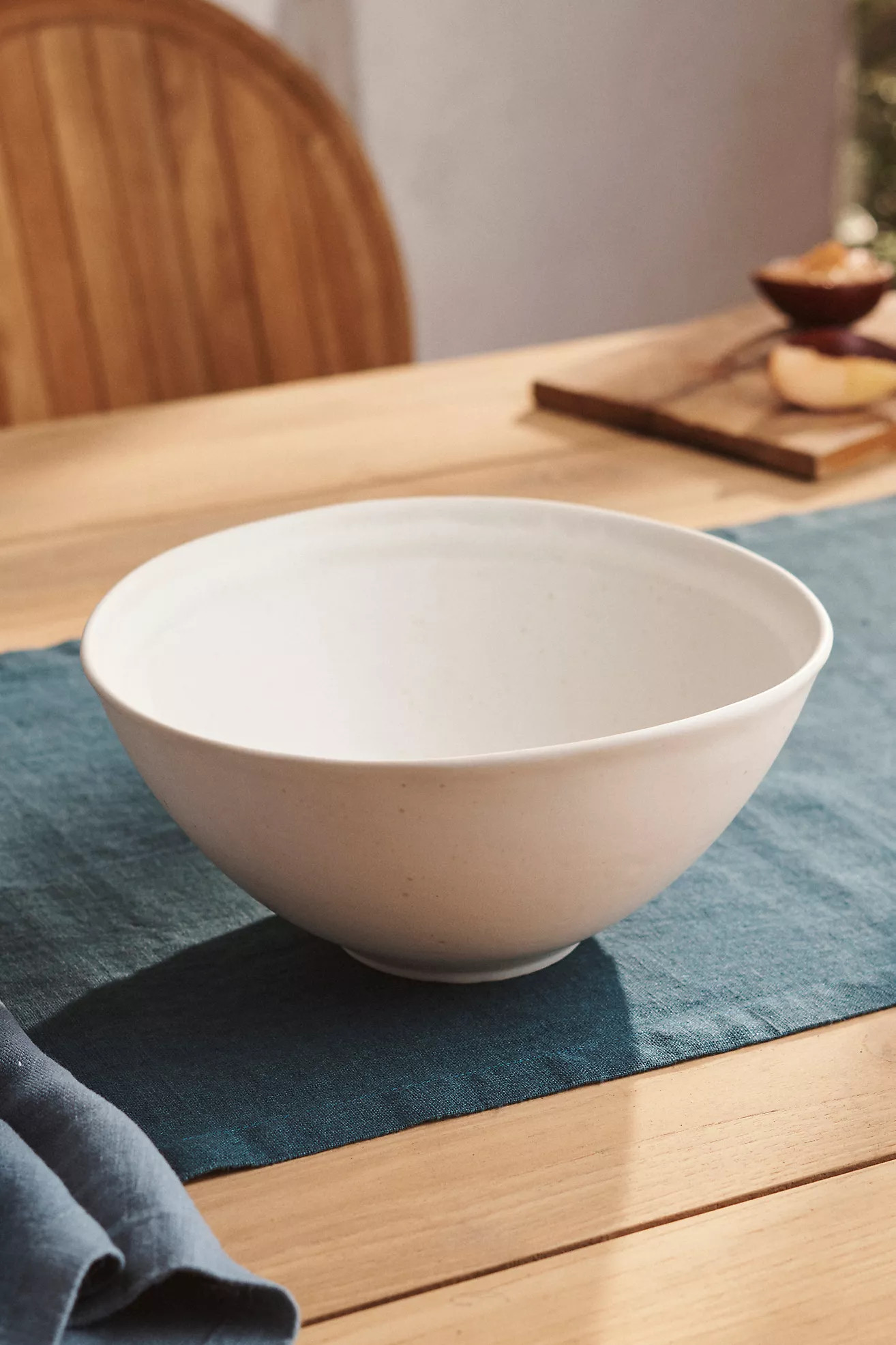 White Stoneware Serving Bowl | Anthropologie (US)