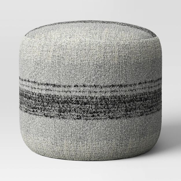 Smithfield Cylinder Sustainable Pouf Gray/Blue - Threshold™ | Target