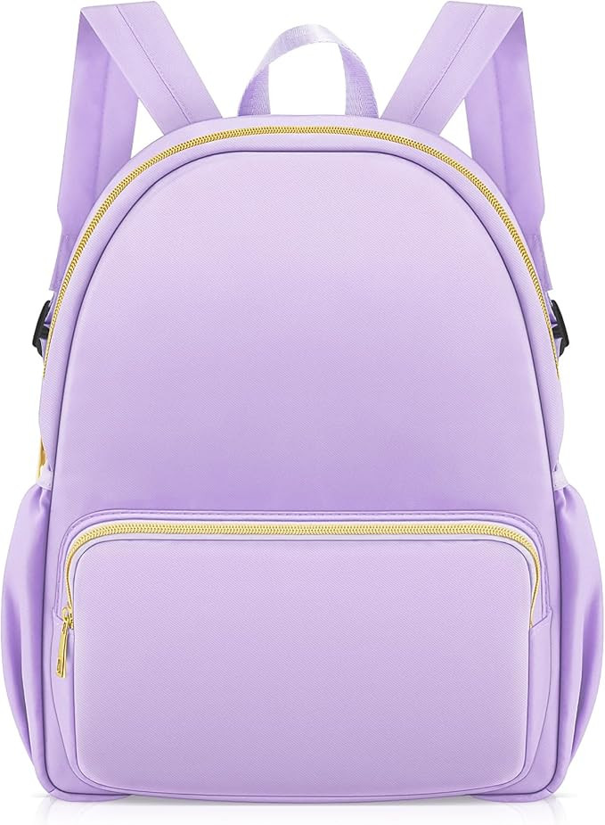 Cunno 1 Piece Nylon Backpack Kids School Backpack for Toddler Girls Boys Plain Waterproof Preppy ... | Amazon (US)