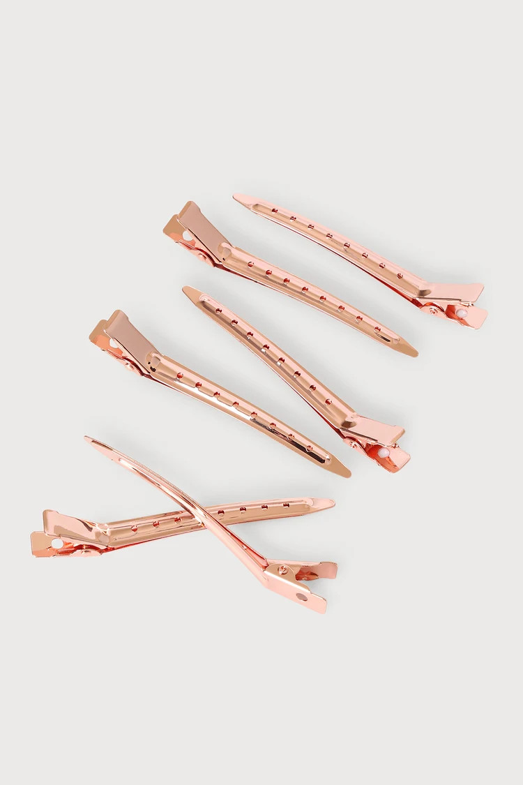 Six-Piece Rose Gold Styling Hair Clips Set | Lulus (US)