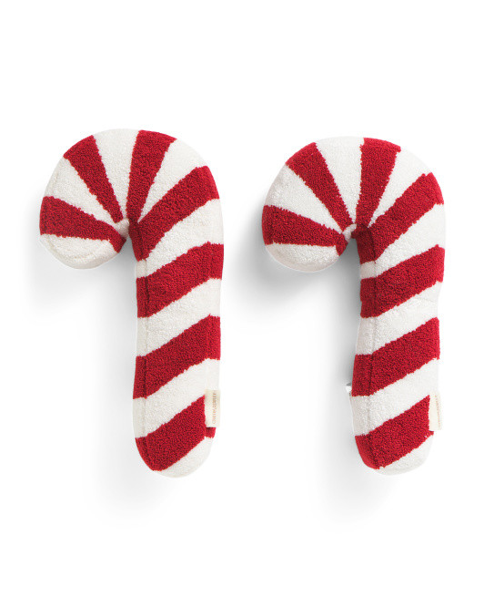 Set Of 2 Candy Cane Pillows | TJ Maxx