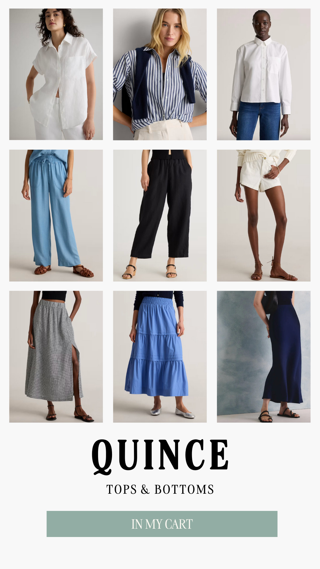 Summer Tops, Linen Pants Summer Skirts and Shorts from Quince. Mom and 40+ approved 

 

#LTKOver40 #LTKMidsize #LTKPetite