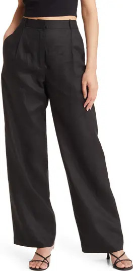 Devin Wide Leg Linen Trousers | Nordstrom