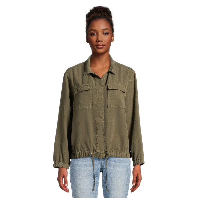 Time and Tru Women's Soft Utility Jacket - Walmart.com | Walmart (US)