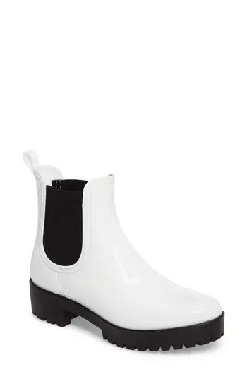 Women's Jeffrey Campbell Cloudy Chelsea Rain Boot, Size 11 M - White | Nordstrom