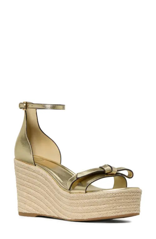 Kate Spade New York loop metallic espadrille wedge in Pale Gold at Nordstrom, Size 5.5 | Nordstrom