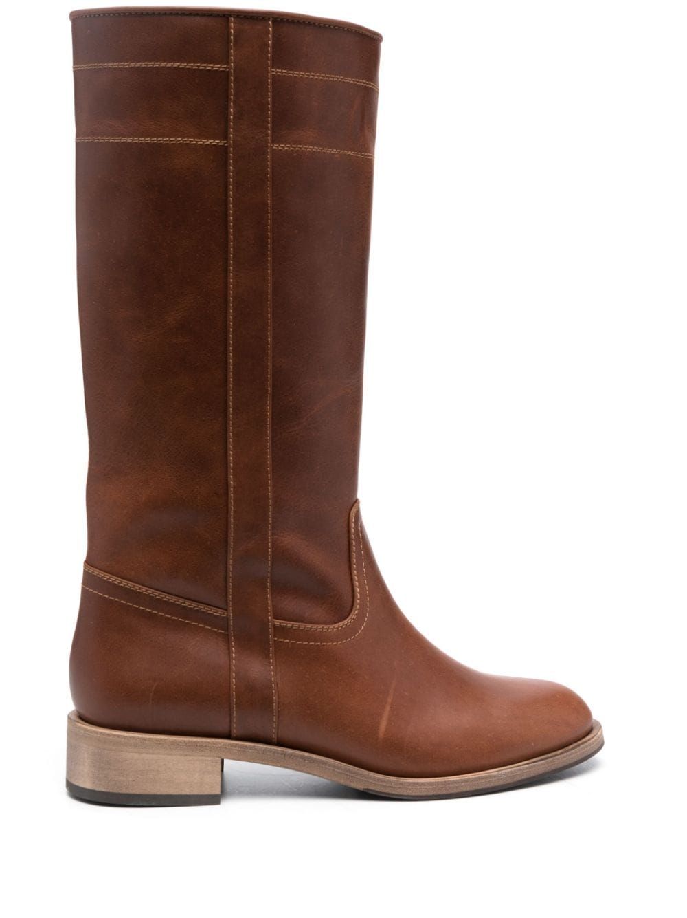Scarosso Leather knee-high Boots - Farfetch | Farfetch Global