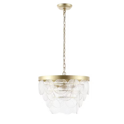 Chrys 3 Light 16.5" Chandelier - CHA4038 - Clear/Gold - Safavieh | Target