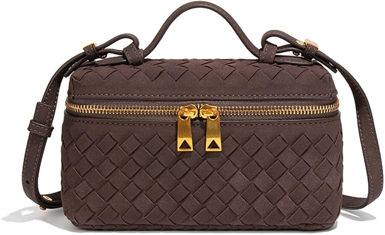 Slouchy Woven Crescent Crossbody Purses Women Square Box Shoulder Bag Mini Suede Tote Hobo Bags H... | Amazon (US)