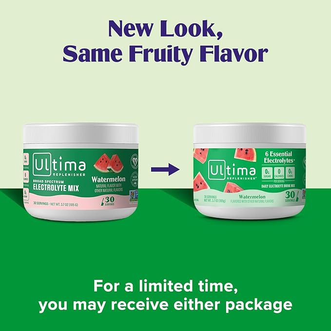 Ultima Replenisher Daily Electrolyte Powder Drink Mix – Sugar Free – Watermelon, 30 Servings ... | Amazon (US)