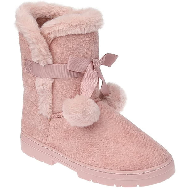 Fifth & Luxe Women's Comfortable Microsuede Winter Boots - Walmart.com | Walmart (US)