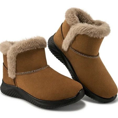 Ecetana Womes Snow Boots Winter Shoes Warm Ankle Booties Slip On Winter Boots for Women | Walmart (US)