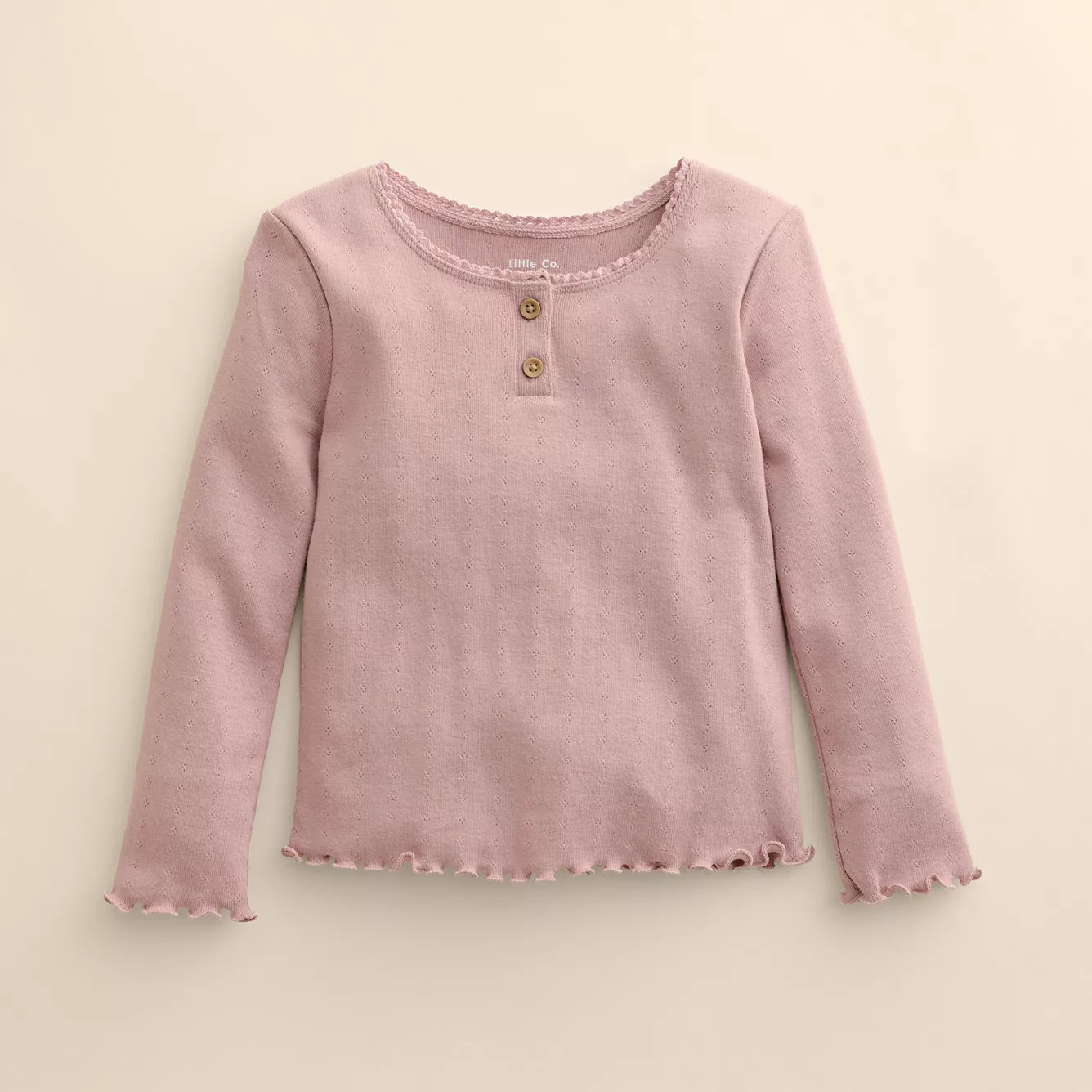 Girls 4-12 Little Co. by Lauren Conrad Organic Henley Lace Top | Kohl's