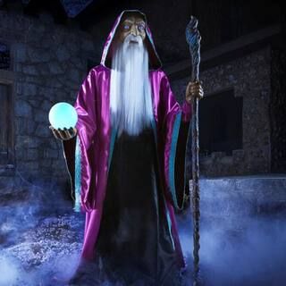 Home Accents Holiday 6 ft Animated Illuminated Wizard Halloween Animatronic 22SV23265 - The Home ... | The Home Depot