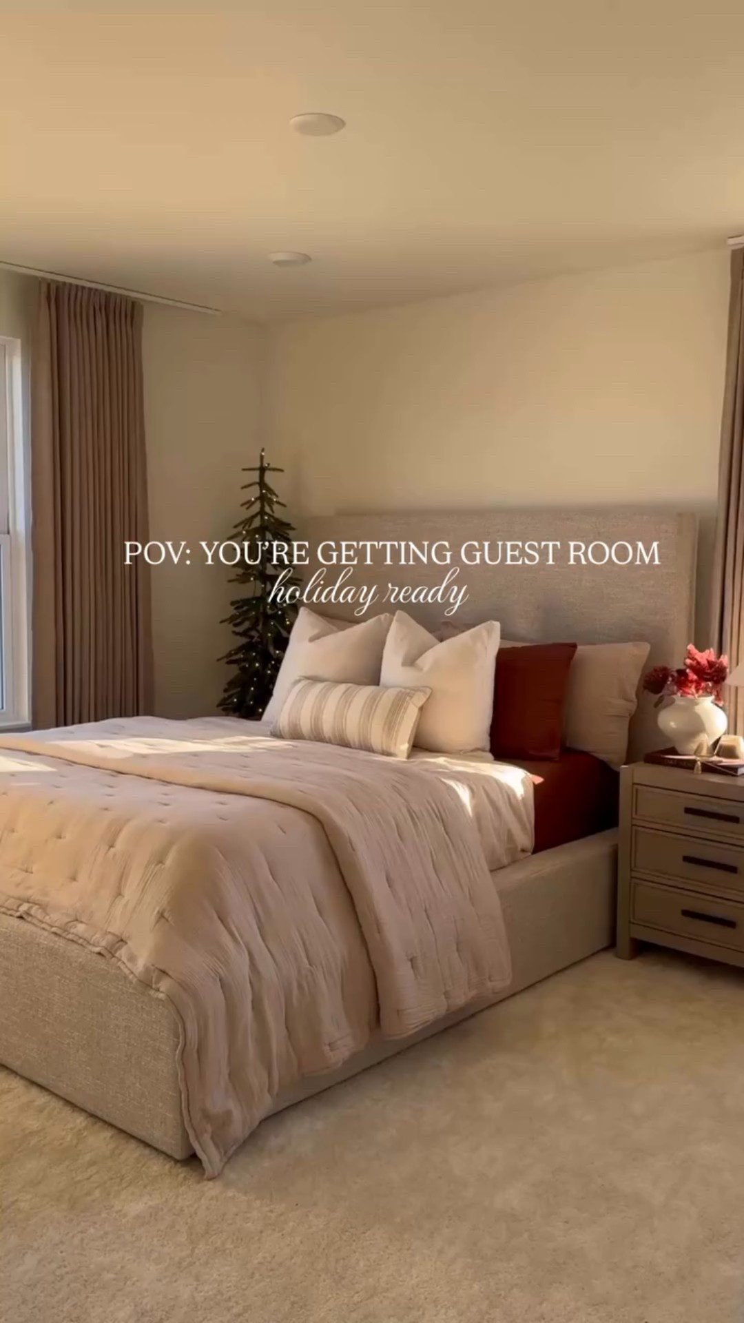 Holiday ready for our guests💌✨

I’ve been having so much fun getting our guest room holiday ready and adding all the little layers that make it feel warm and welcoming. The extra storage in this bed from ashley has been perfect for keeping cozy blankets tucked away for our guests. And these nightstands has the lined top drawer & the soft wood tone just make the whole space feel so thoughtful and calm.

#christmasguestroom #holidayguestroom #guestroomdecor #christmasguestbedroom #holidayhomedecor #christmasdecorideas #cozychristmasvibes #holidaybedroom #christmasbedroomdecor #festiveguestroom