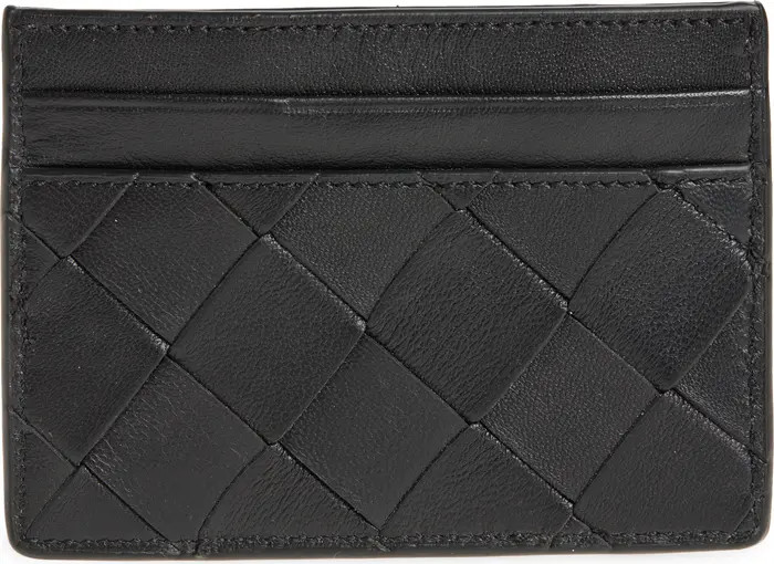 Nordstrom Woven Leather Card Case | Nordstrom | Nordstrom