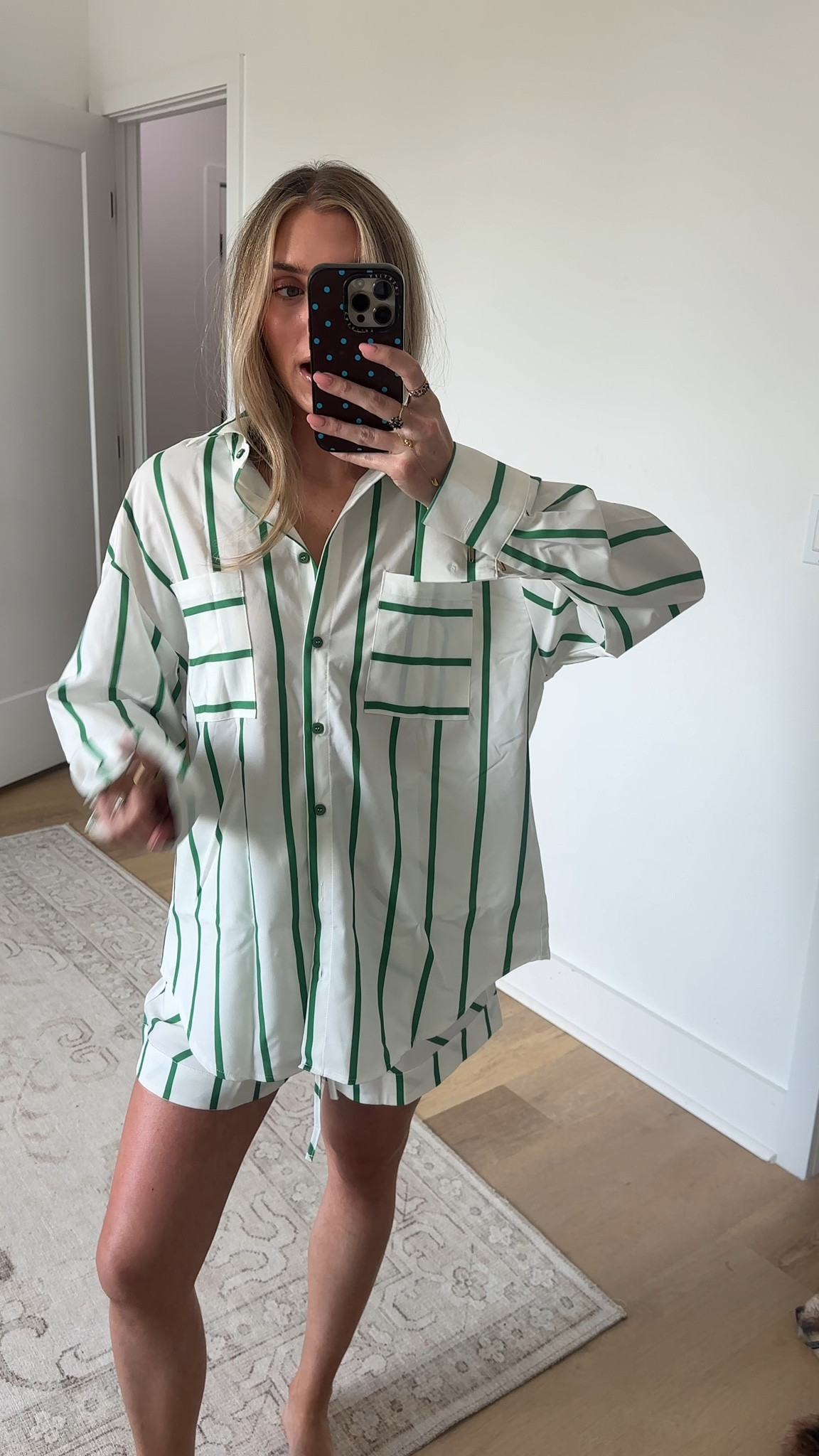 Amazon size small Tankaneo Womens 2 Piece Outfits Striped Long Sleeve Button Down Collared Shirt Matching Shorts Sets

#LTKootd #LTKSaleAlert #LTKSeasonal