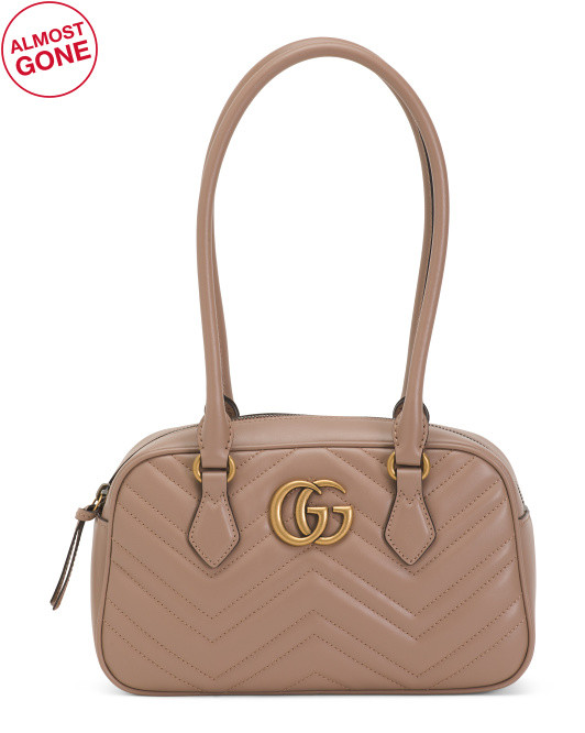 Made In Italy Leather G G Marmont Small Top Handle Shoulder Bag | TJ Maxx