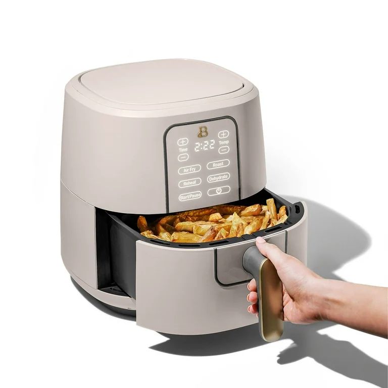 Beautiful 6 Qt Air Fryer with TurboCrisp Technology and Touch-Activated Display, Porcini Taupe by... | Walmart (US)