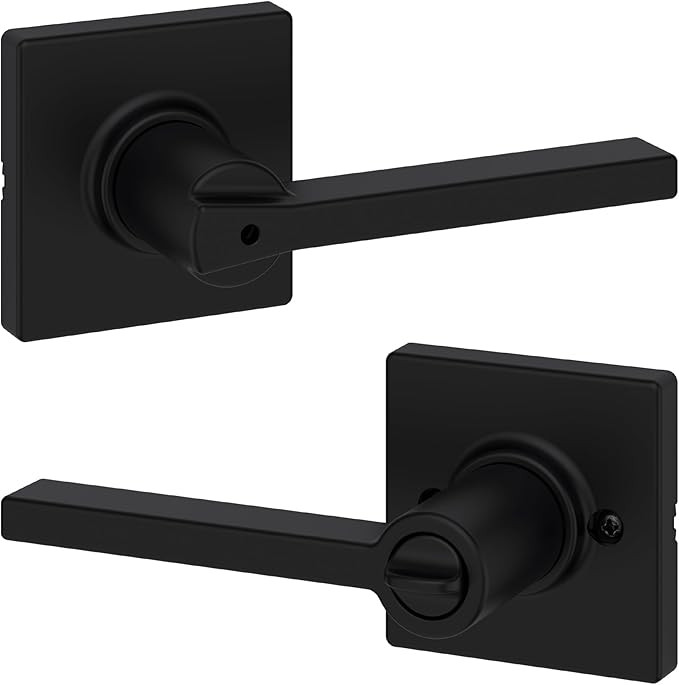 Kwikset Casey Interior Privacy Door Handle with Lock, Door Lever For Bathroom and Bedroom, Matte ... | Amazon (US)