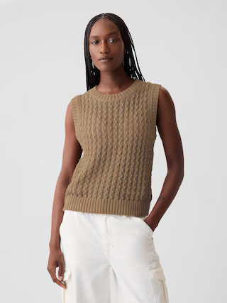 Linen-Cotton Textured Knit Tank Top | Gap (US)