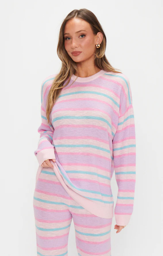Feel Good Sweater ~ Cotton Candy Stripe Knit | Show Me Your Mumu
