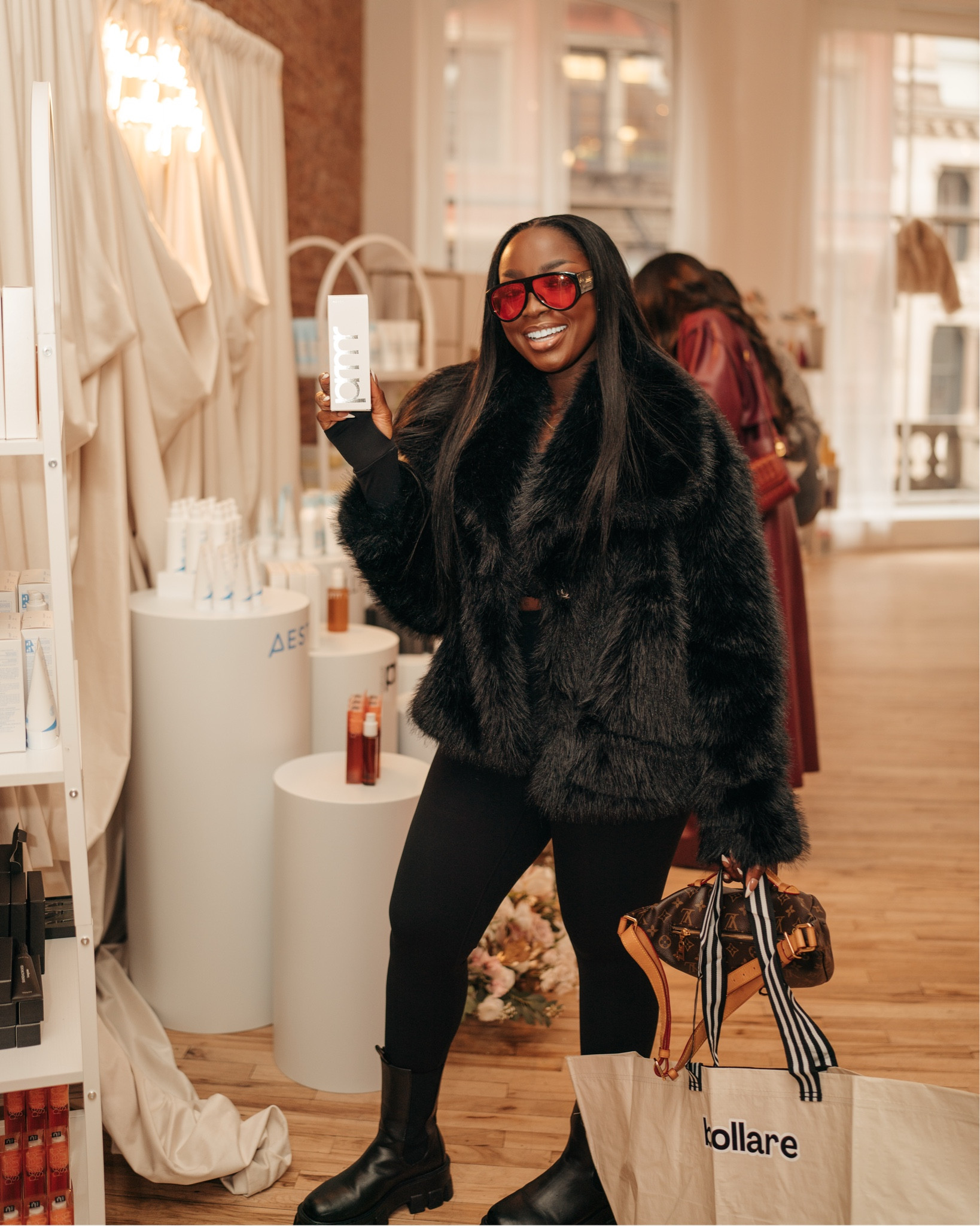 Stopped by the Bollare in the City Styling Suite - spotted some of my favorites and discovered some new brands. I got soooo many goodies and can’t wait to try everything! #LTKNYFW

Wearing size Large in Fur Jacket

#LTKBeauty #LTKStyleTip