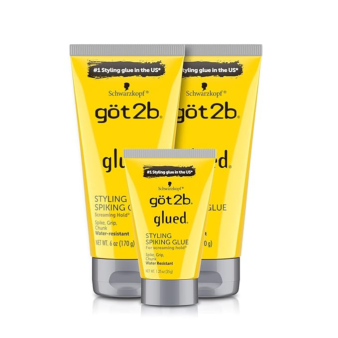 Got2B Glued Styling Spiking Hair Gel 2 - 6 oz tubes + 1 Travel 1.25 oz tube | Amazon (US)