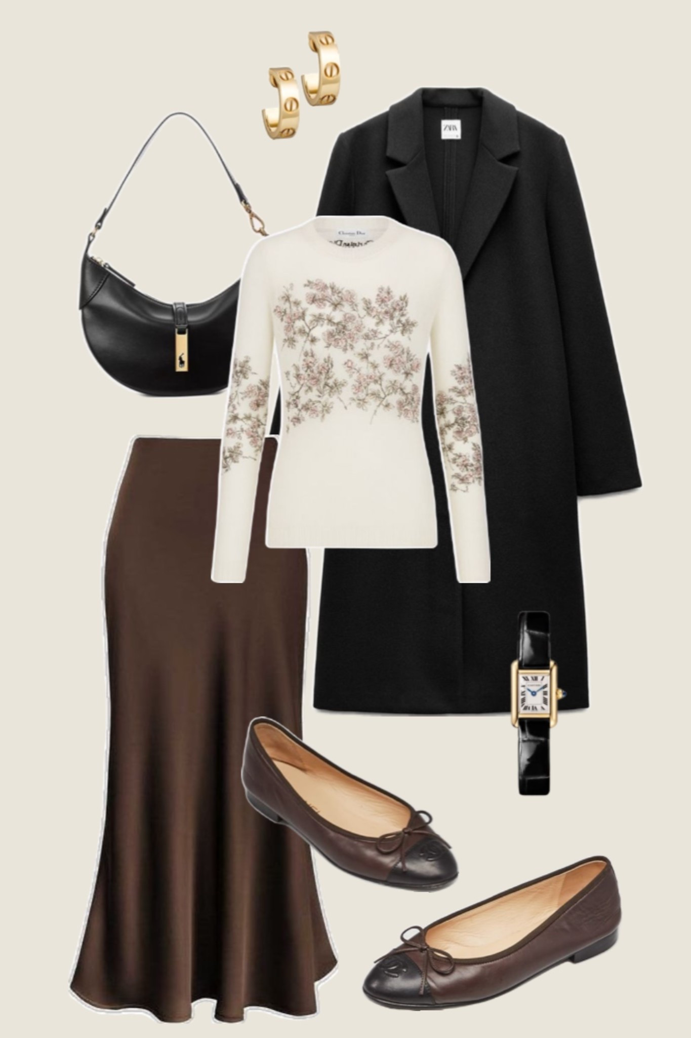 Neutral autumn outfit, brown midi skirt, ballet flats, long coat 

#LTKFindsUnder100 #LTKSeasonal #LTKWorkwear