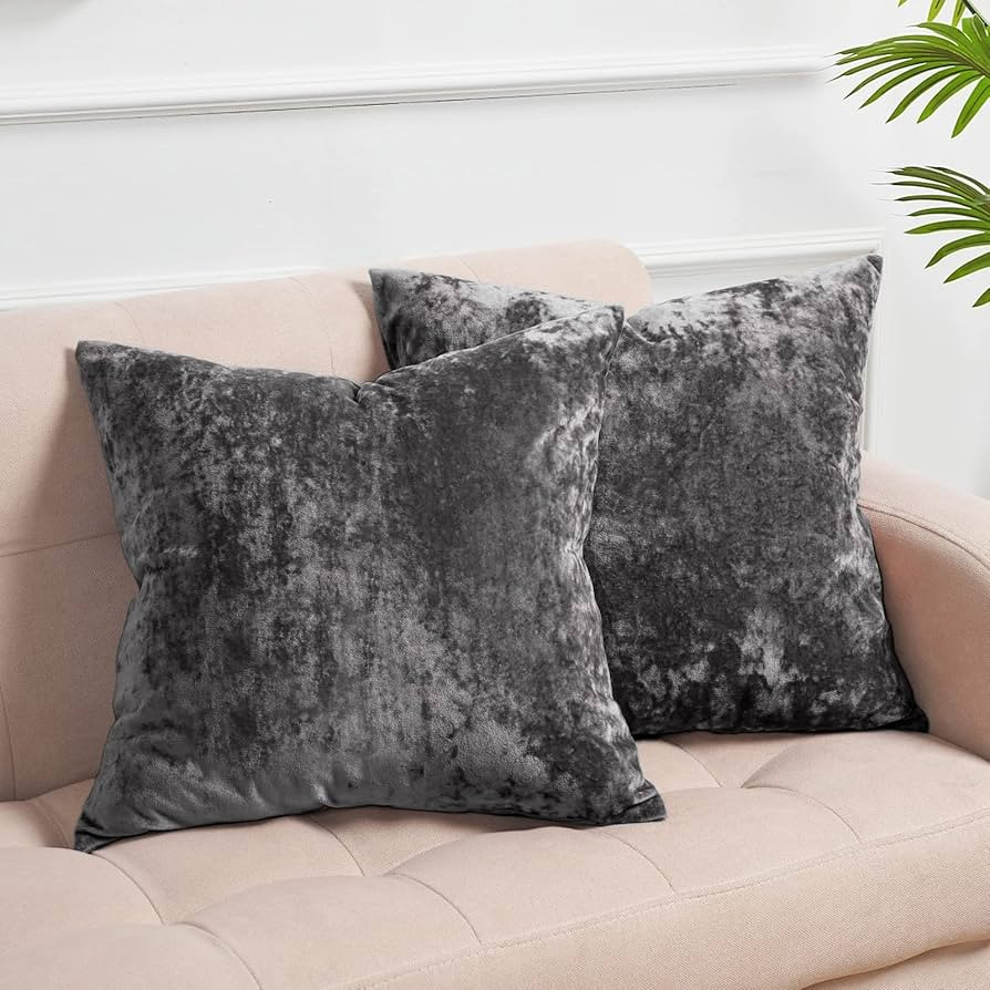PHF Truly Velvet Euro Sham, 26"x 26",No Insert, 2 Pack Color Gradient Throw Pillow Covers, Ultra ... | Amazon (US)