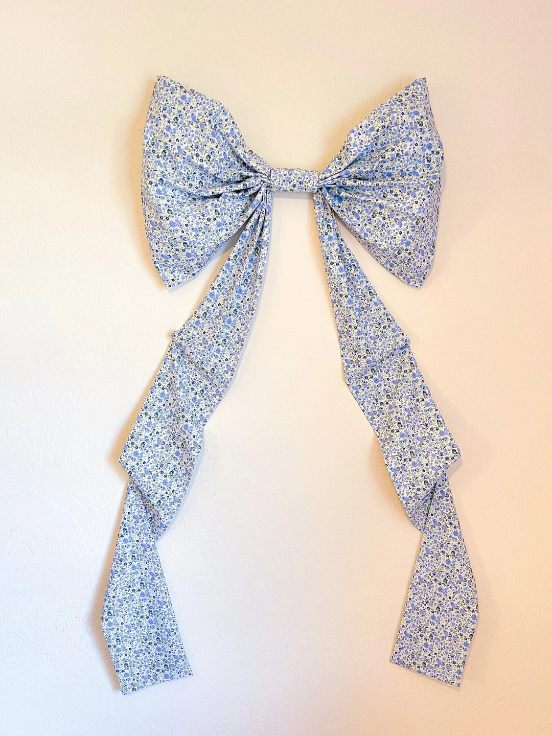 Big Bow Blue Floral, Wall Bow, Loveshackfancy Inspired - Etsy | Etsy (US)