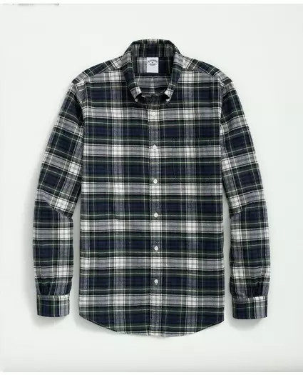 Portuguese Flannel Polo Button Down Collar, Tartan Shirt | Brooks Brothers