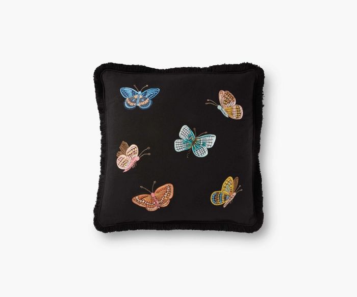 Butterflies Embroidered Pillow | Rifle Paper Co.